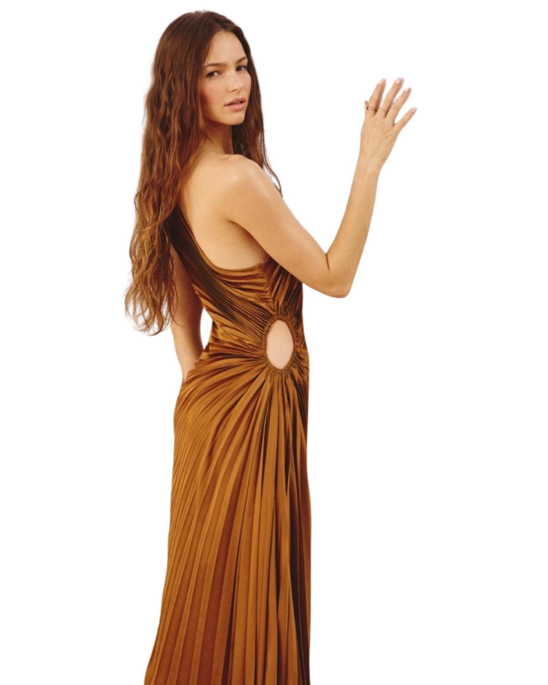 Vestido hombro descubierto de gala