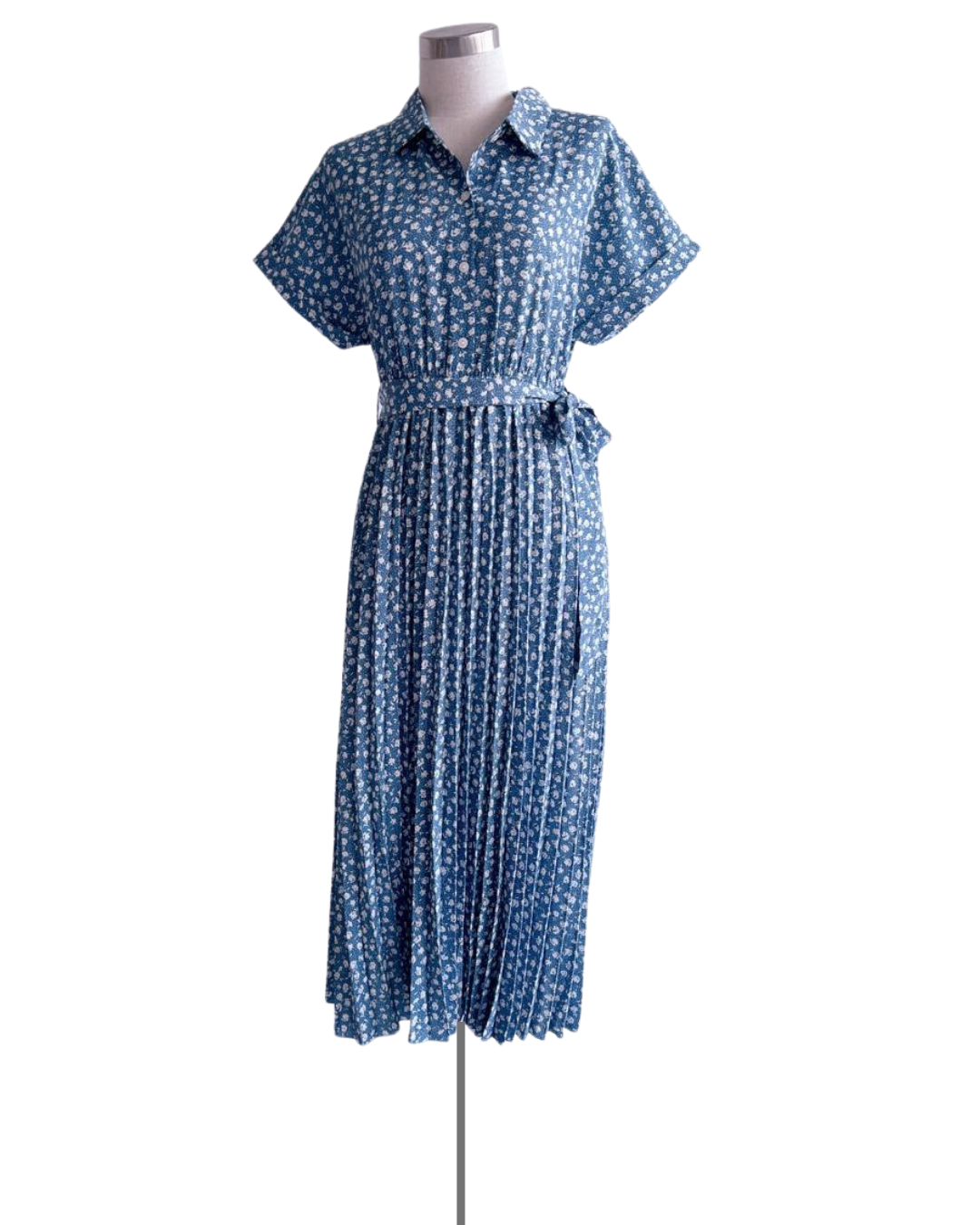 Vestido plisado estampado floral