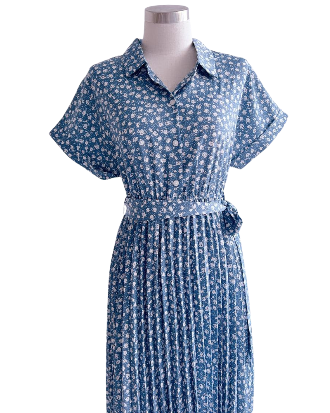Vestido plisado estampado floral