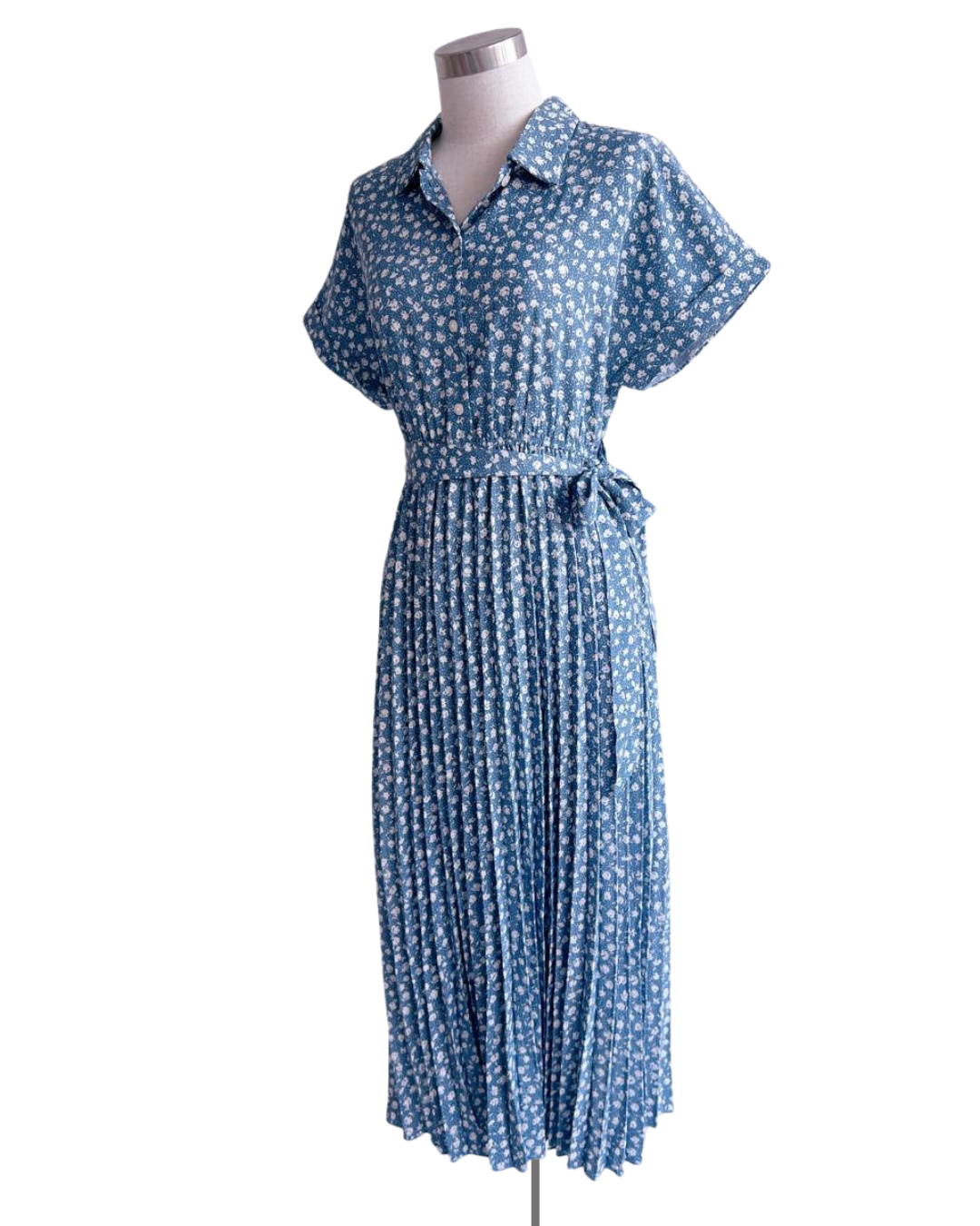 Vestido plisado estampado floral