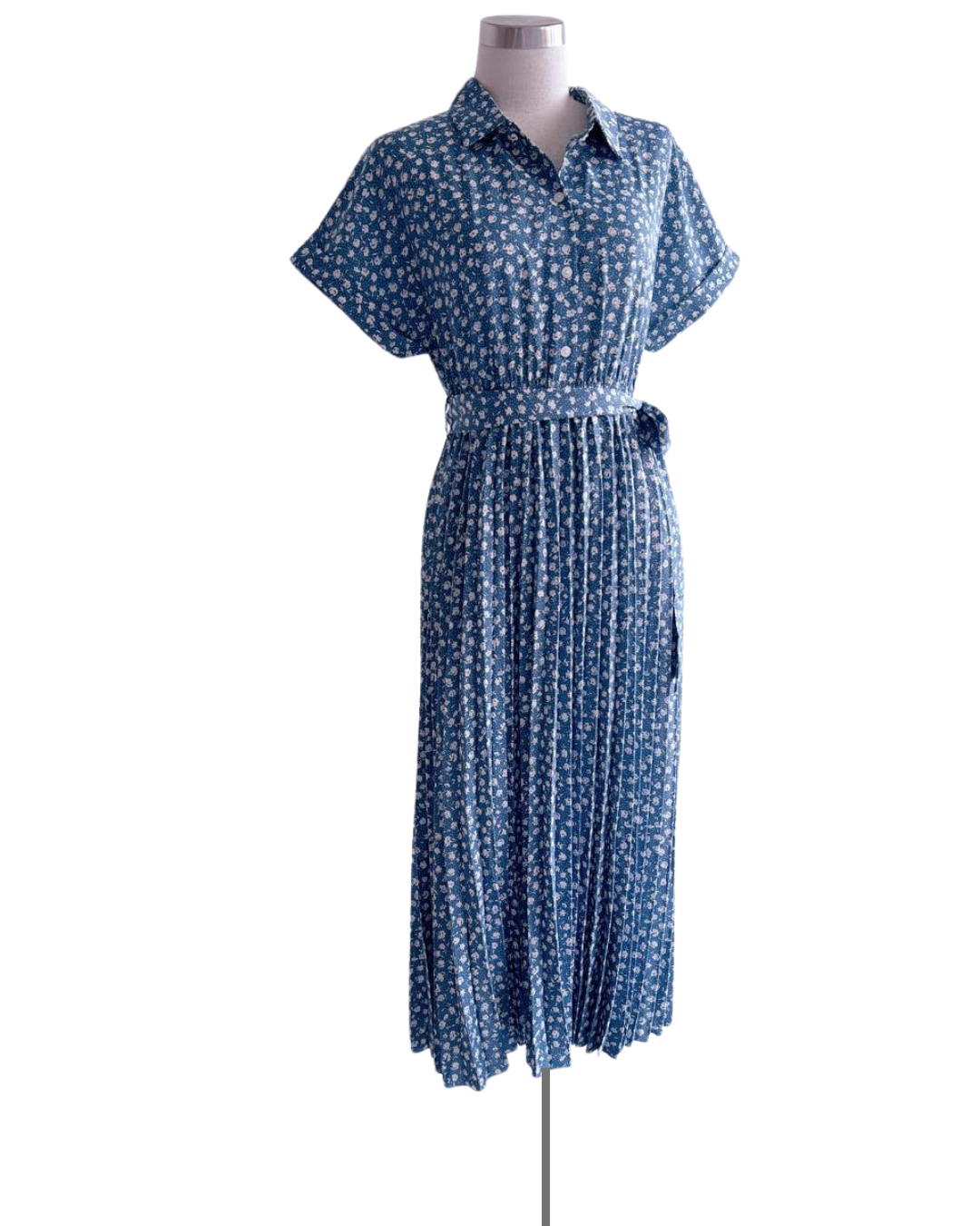 Vestido plisado estampado floral