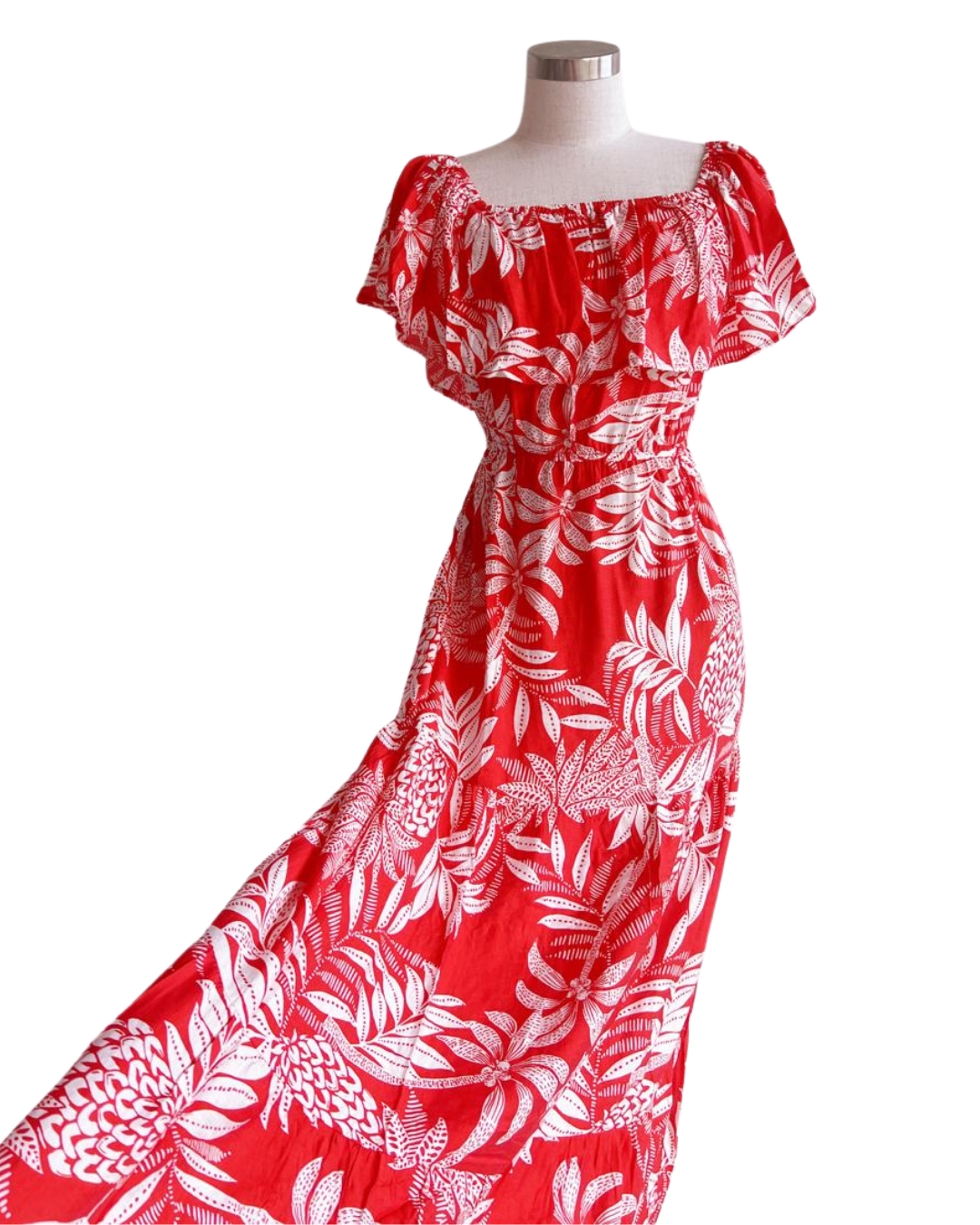 Vestido strapple largo estampado floral