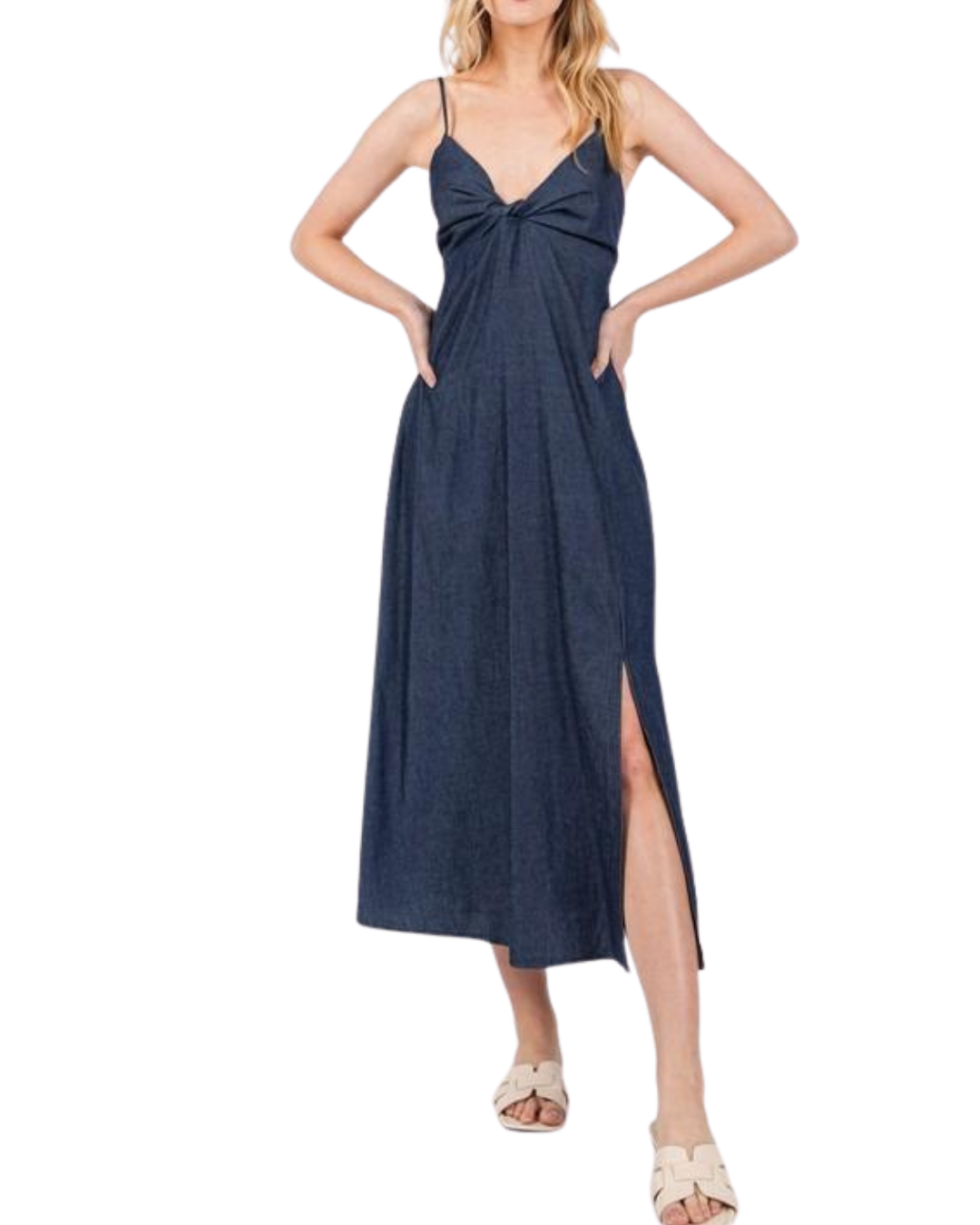 Vestido tipo denim tirantes