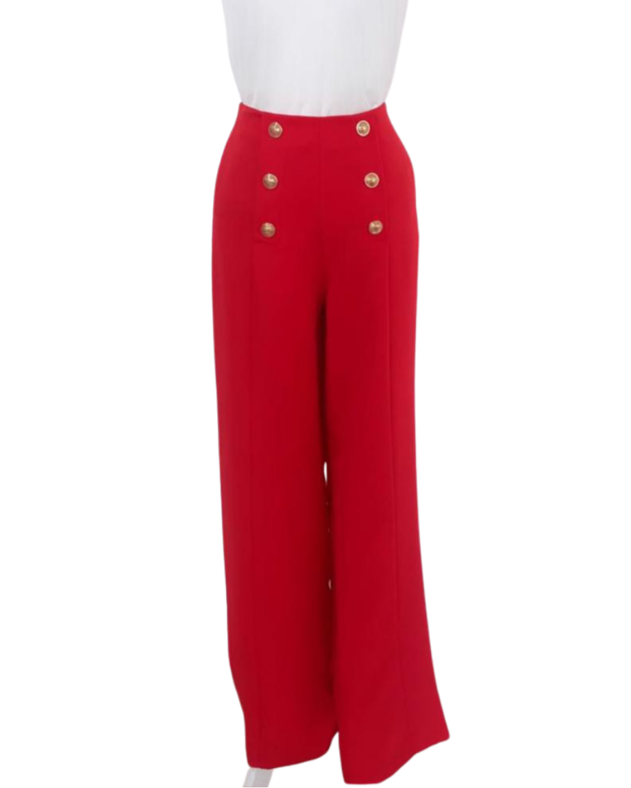 Pantalón ejecutivo broches verde