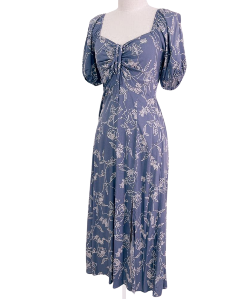 Vestido Floral con repujado