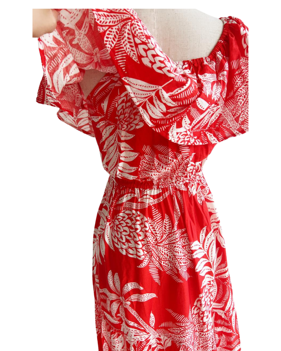 Vestido strapple largo estampado floral
