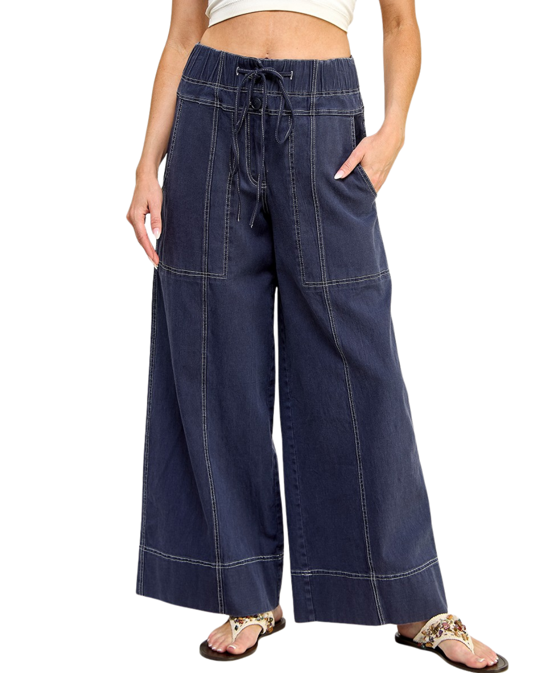Jeans tipo jogger extra confort