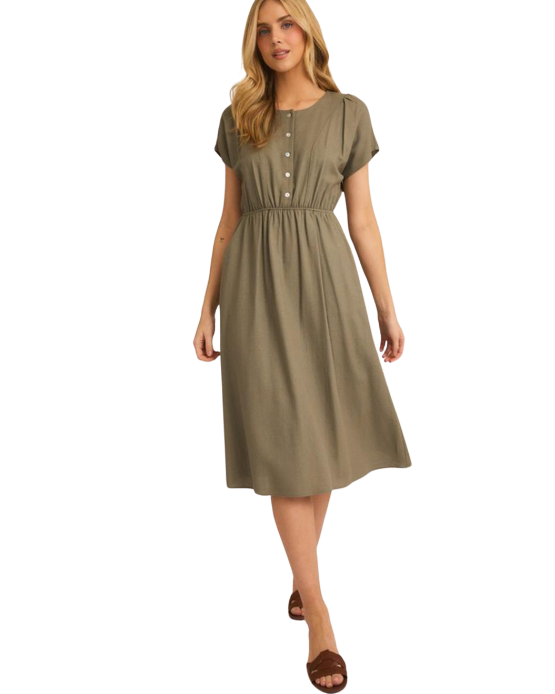 Vestido con botones frontal