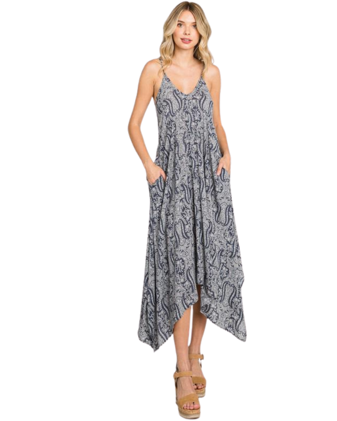 Vestido de picos maxi