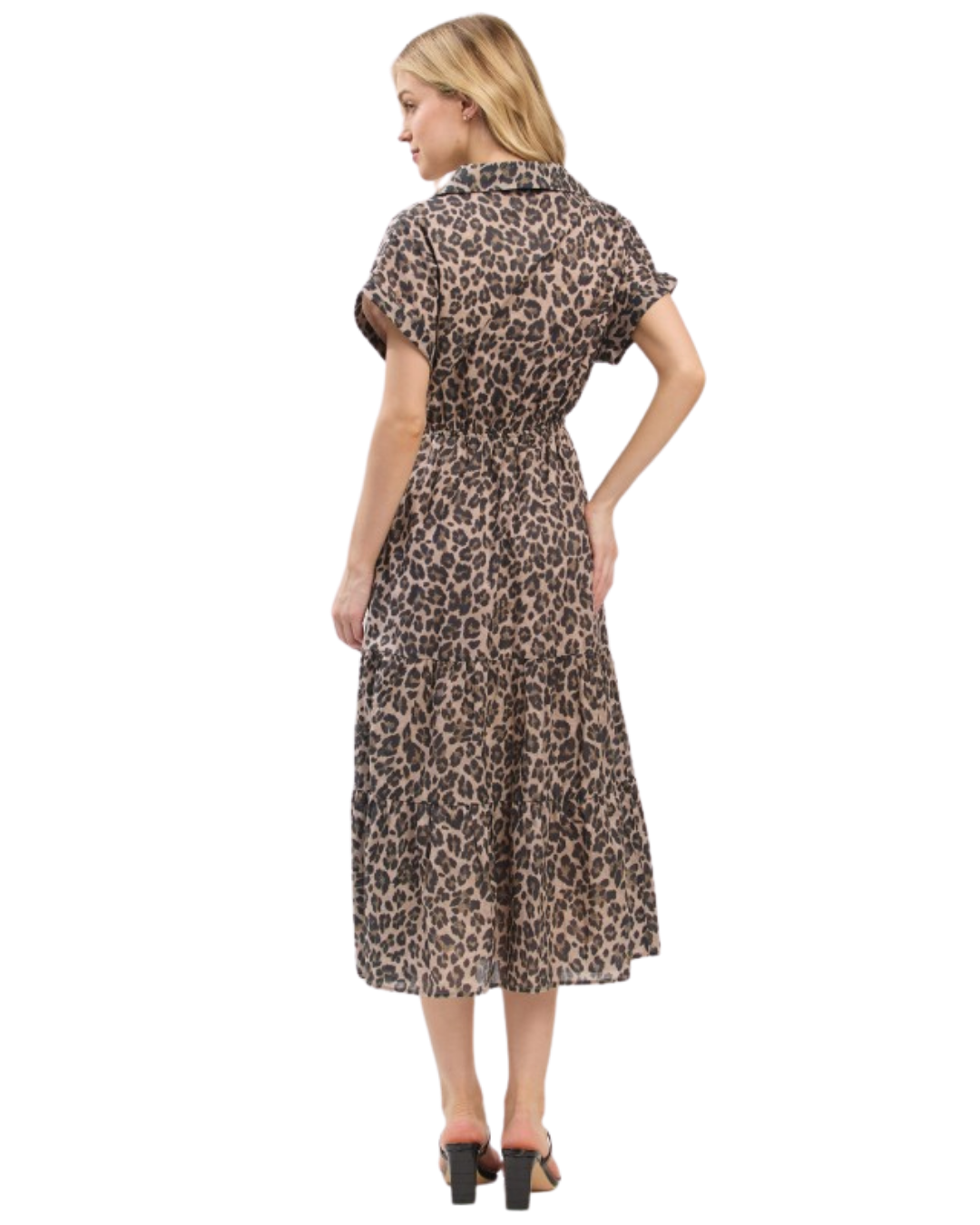 Vestido midi animal print