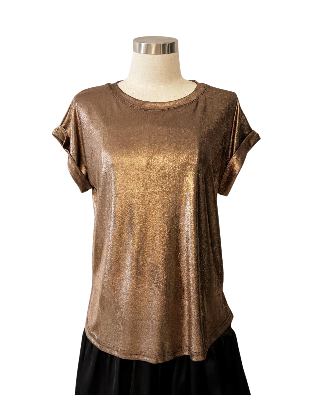Blusa cobre metalizada