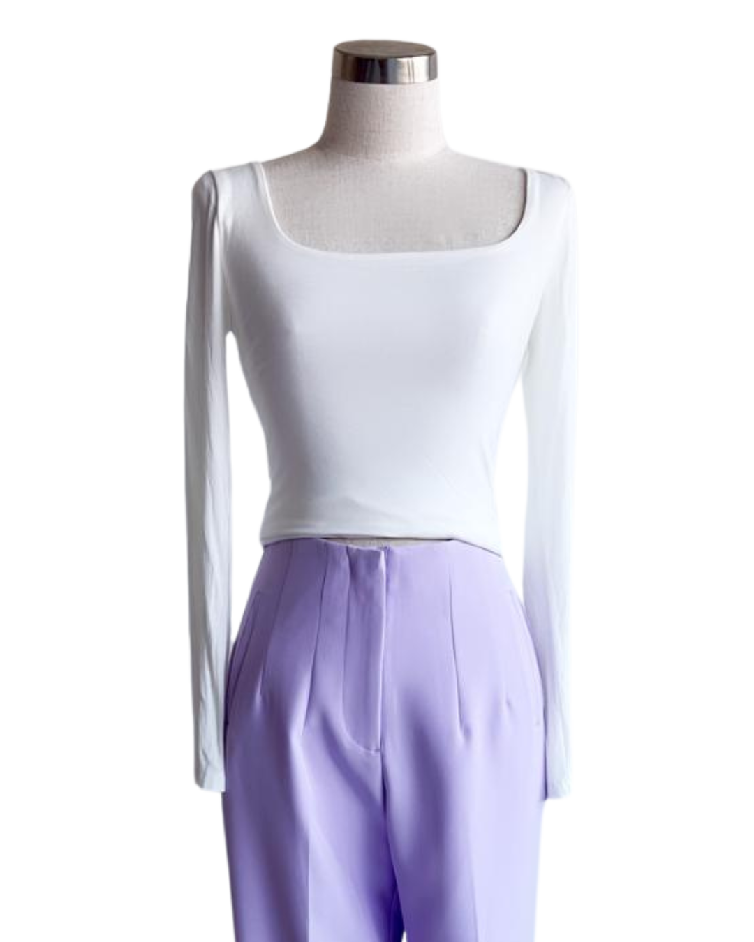 Pantalón tipo pinza de talle alto