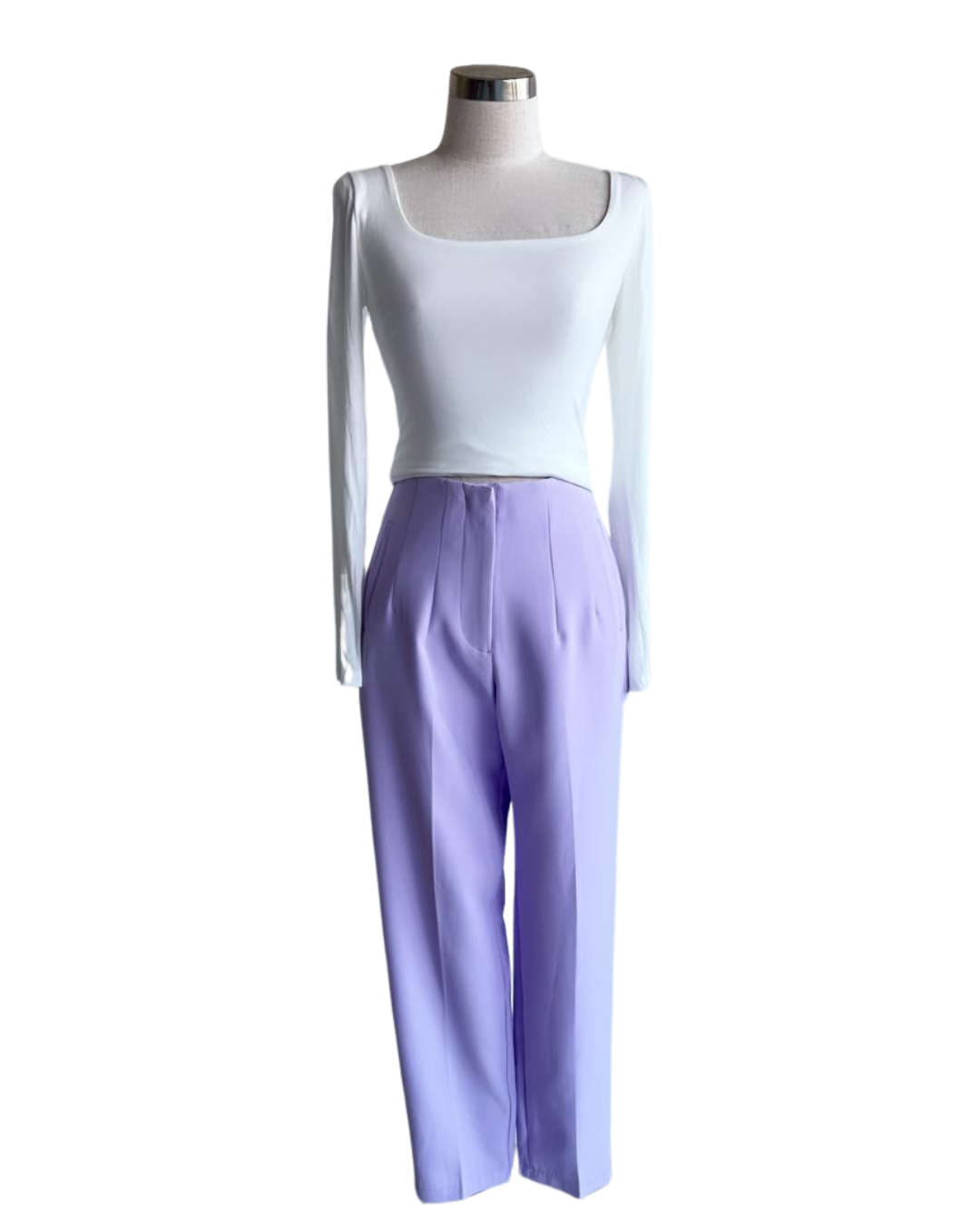 Pantalón tipo pinza de talle alto