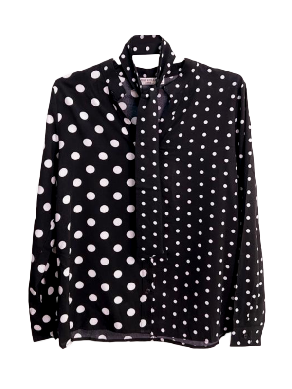 Blusa lunares manga larga