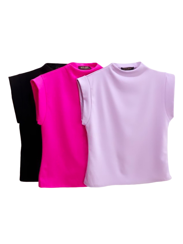 Blusa mock neck
