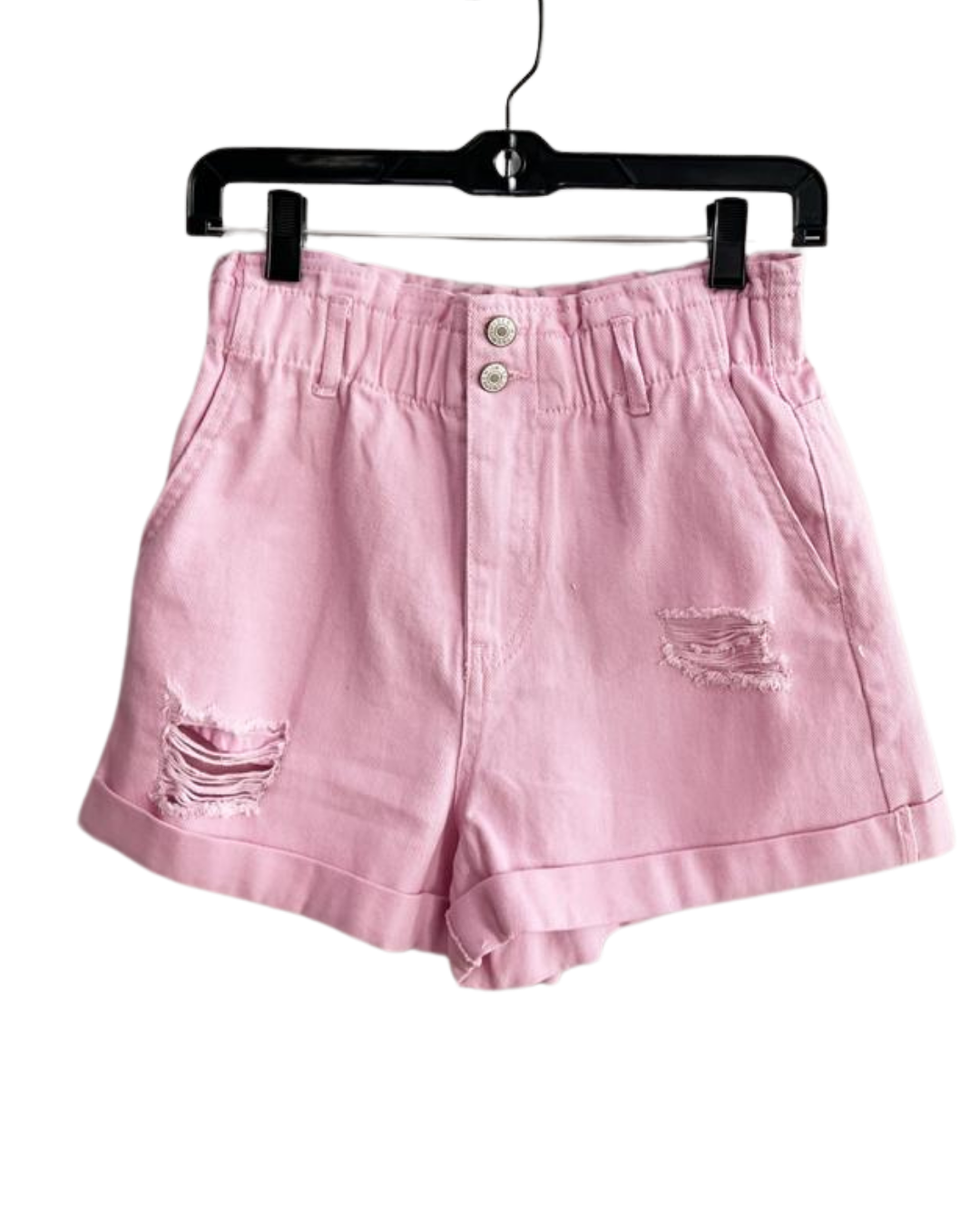 Short rosa detalle rasgado