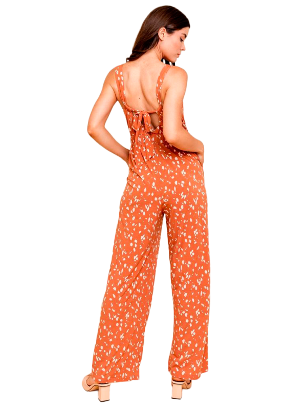 Enterizo naranja print