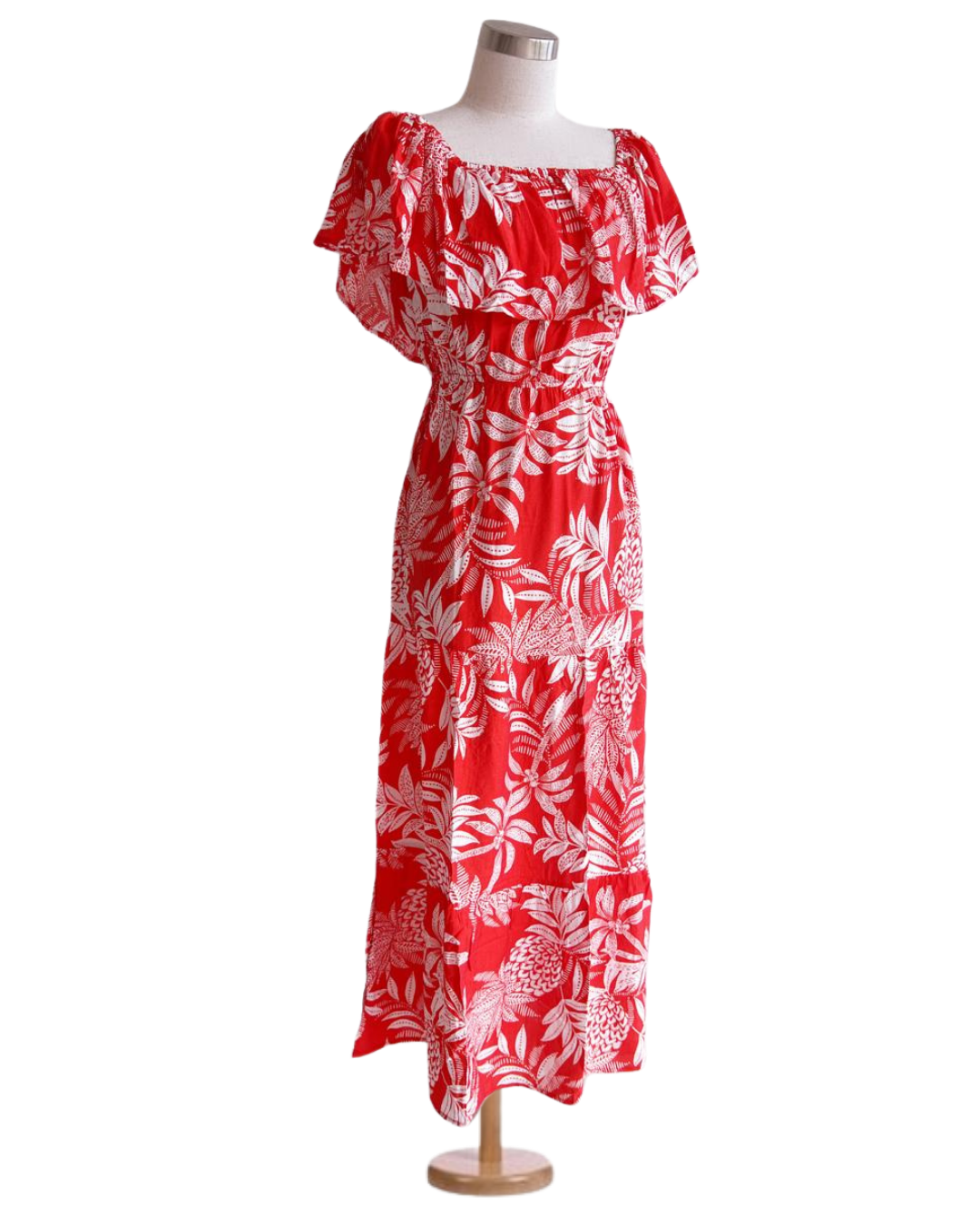Vestido strapple largo estampado floral