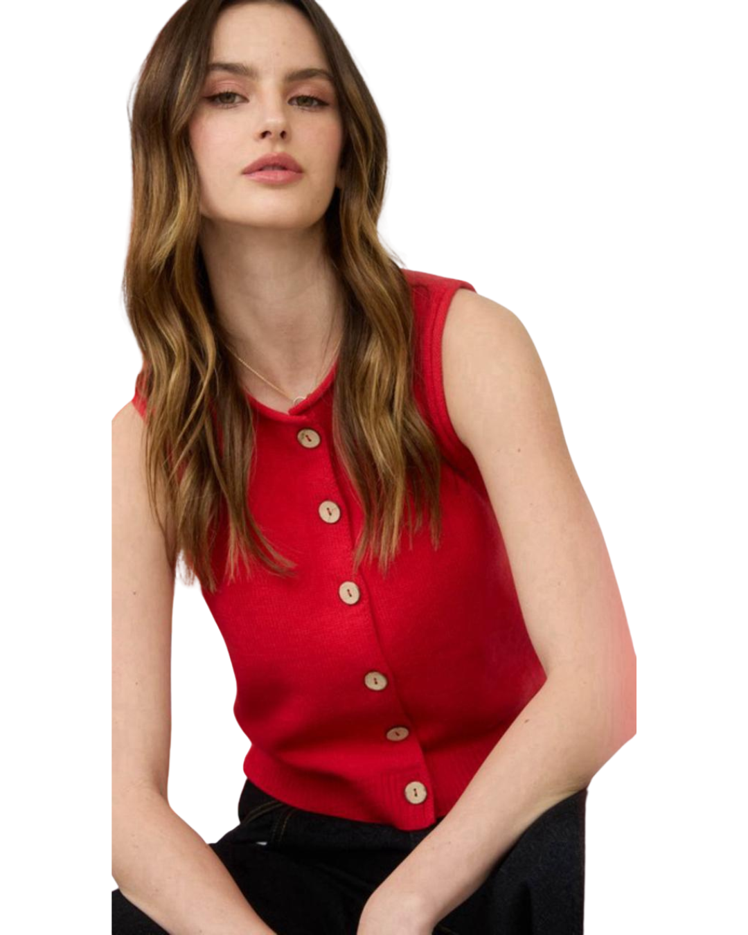 Blusa chaleco tejido sin mangas