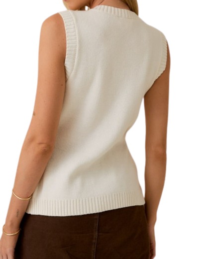 Chaleco algodón con botones