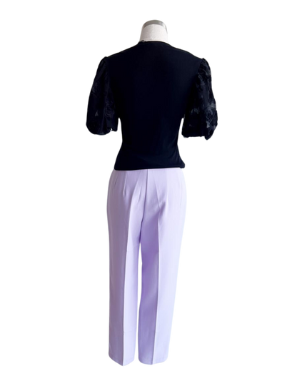 Blusa con mangas de encaje
