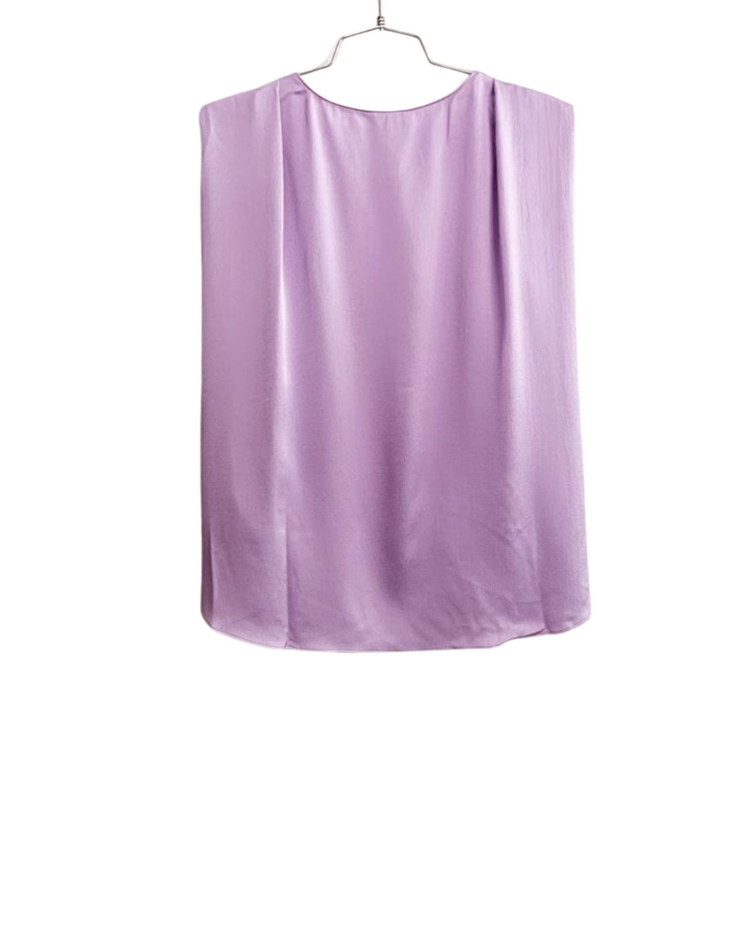 Blusa seda sin manga con caída ligera
