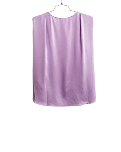 Blusa seda sin manga con caída ligera