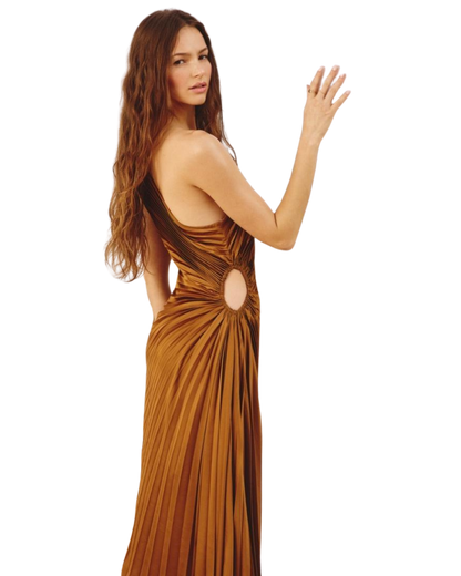 Vestido hombro descubierto de gala