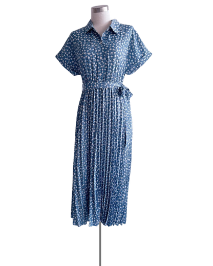 Vestido plisado estampado floral