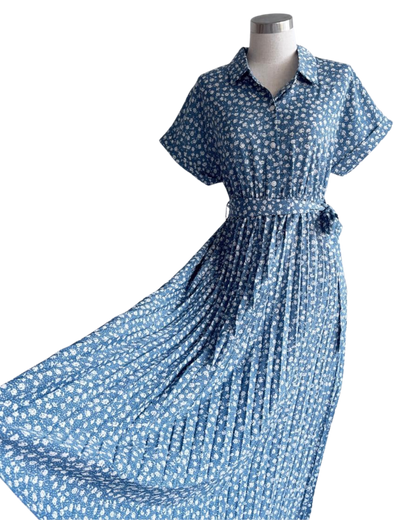 Vestido plisado estampado floral