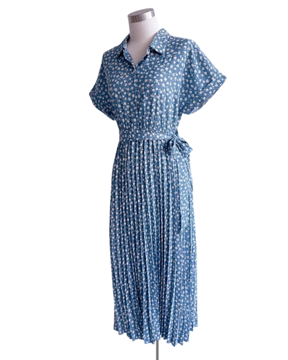 Vestido plisado estampado floral