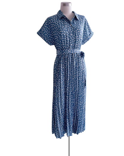 Vestido plisado estampado floral