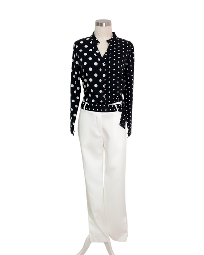 Blusa de lunares manga larga