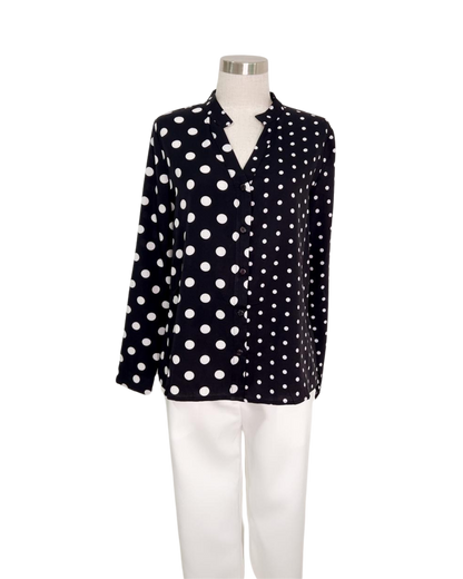 Blusa de lunares manga larga