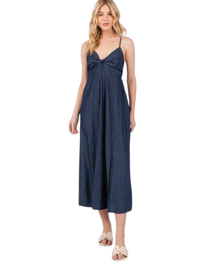 Vestido tipo denim tirantes