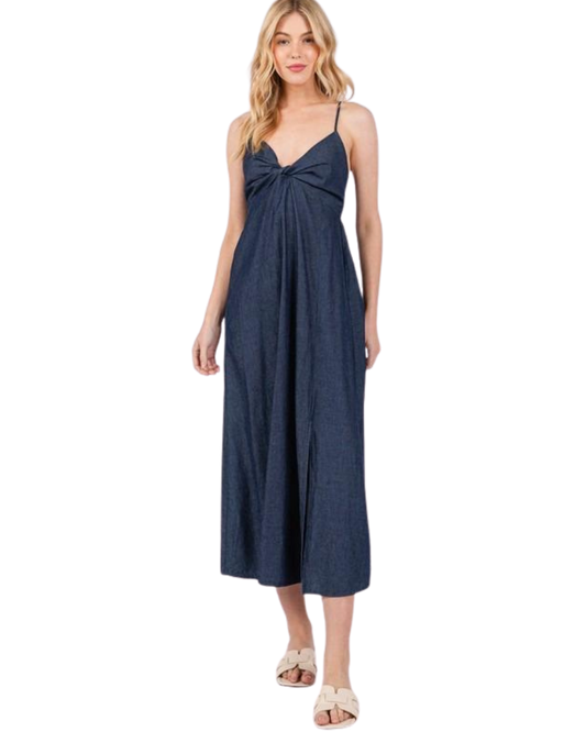 Vestido tipo denim tirantes