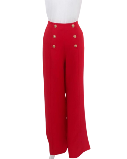 Pantalón ejecutivo broches verde