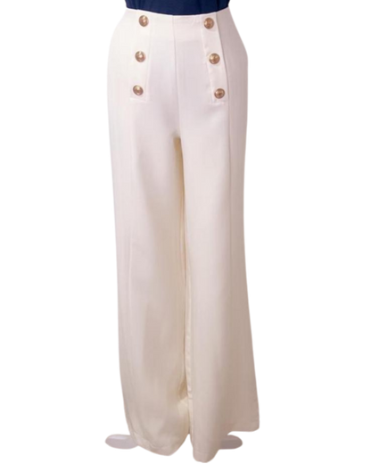 Pantalón ejecutivo broches verde