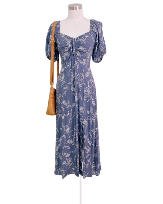 Vestido Floral con repujado