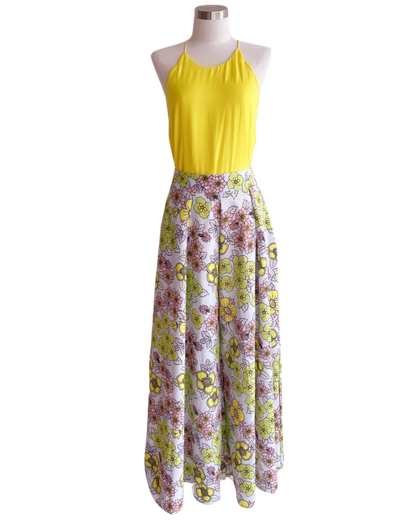 Pallazo Floral con bolsillos laterales