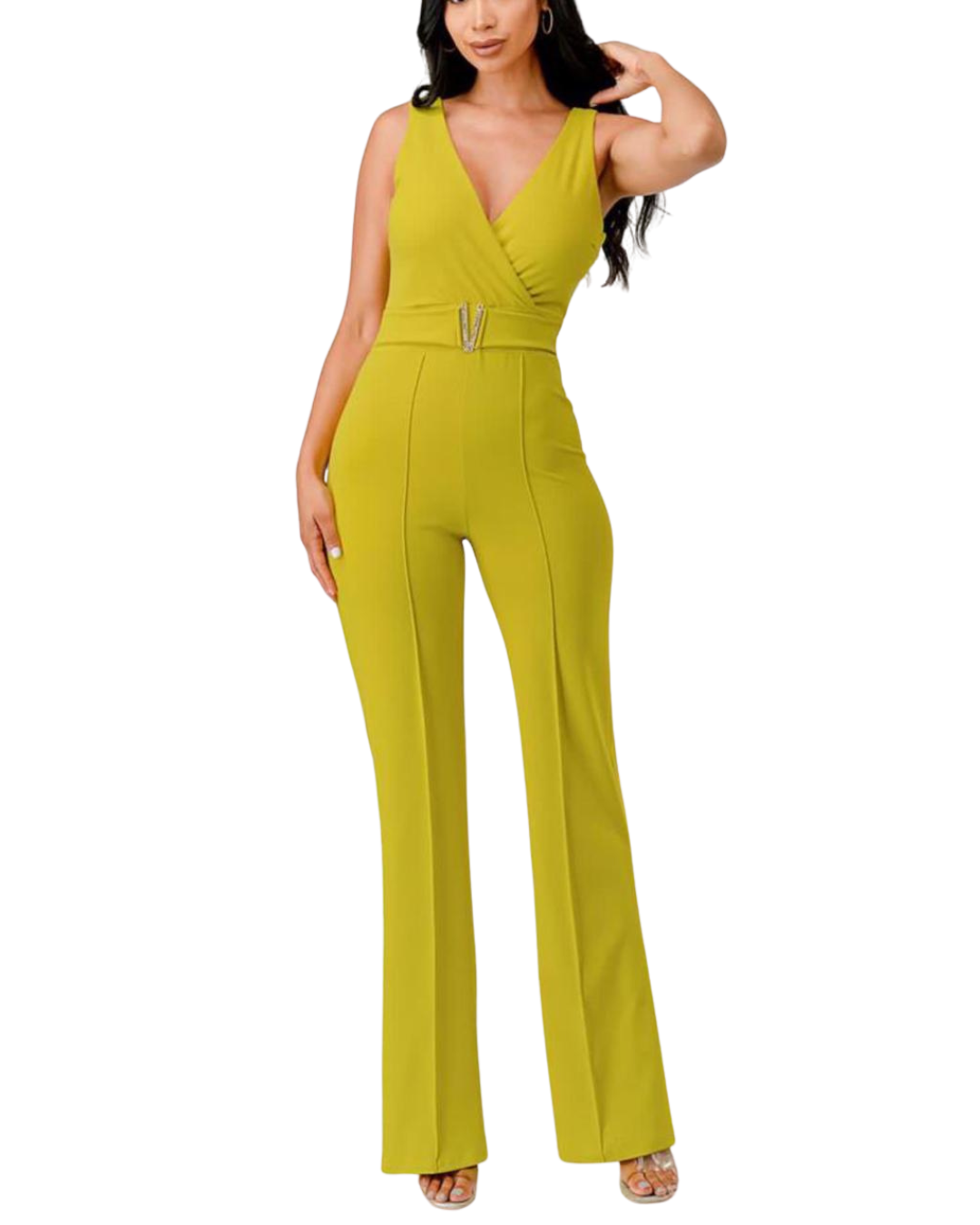 Enterizo con cinturón.