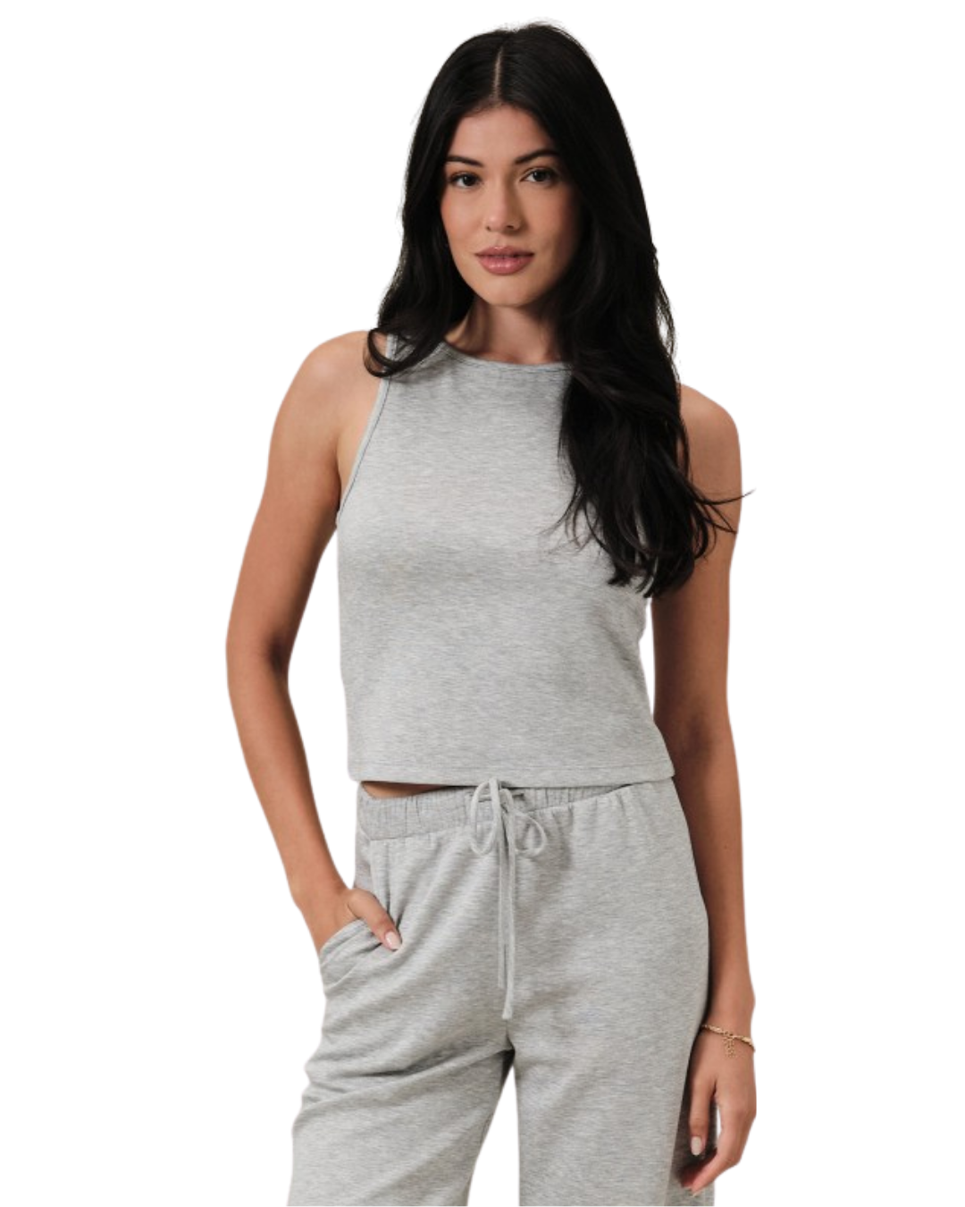 Set Casual Chic pantalón y blusa gris