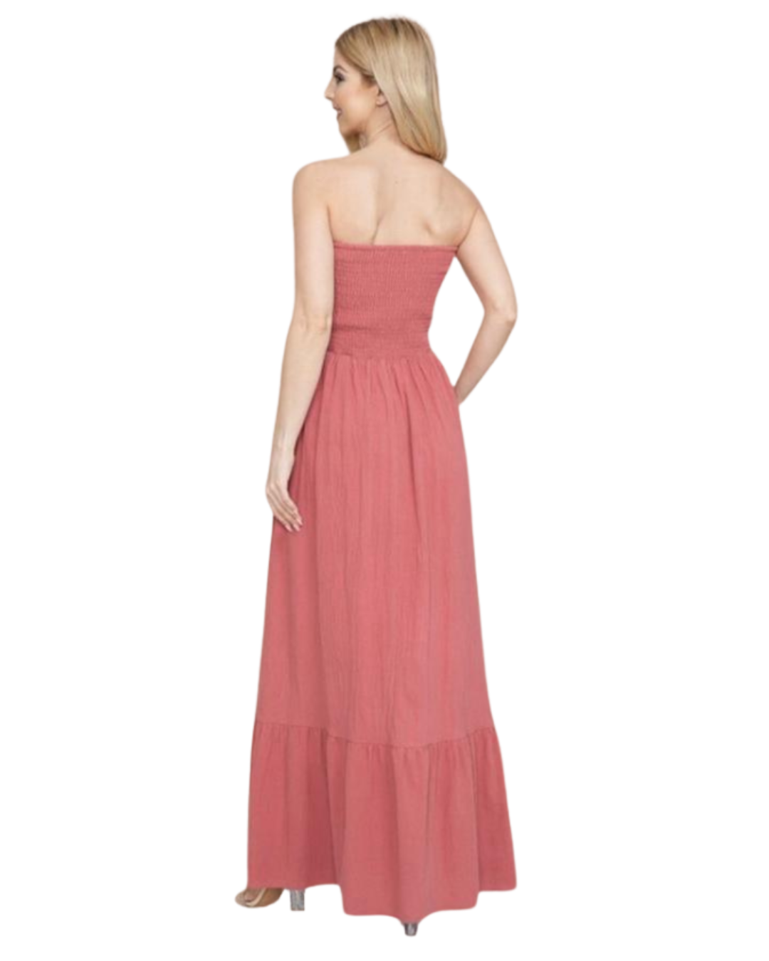 Vestido maxi con lazo frontal