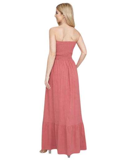 Vestido maxi con lazo frontal