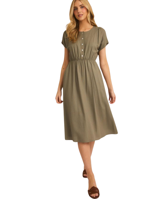 Vestido con botones frontal