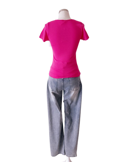 Blusa tipo licrita Fucsia