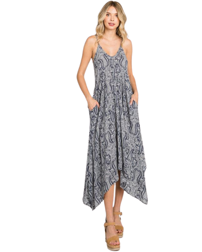 Vestido de picos maxi