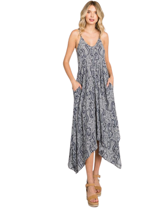 Vestido de picos maxi