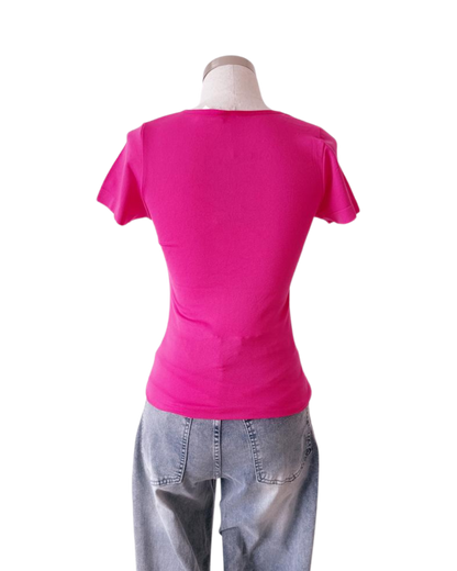 Blusa tipo licrita Fucsia