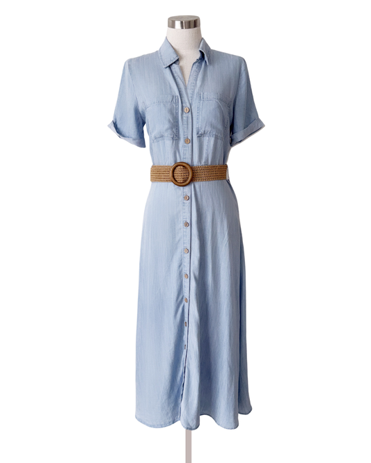 Vestido Tencel Cinturón